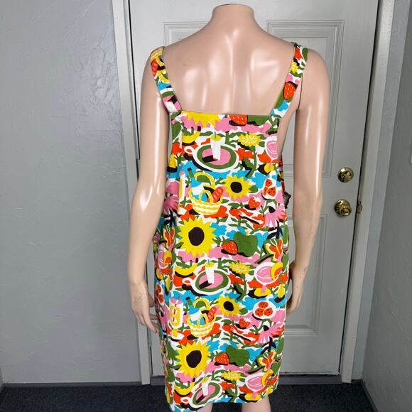 Lucy Yak Women's Overall Dress UK 20 US 16 Asahi Nagata Floral Organic SS29 - Picture 4 of 6